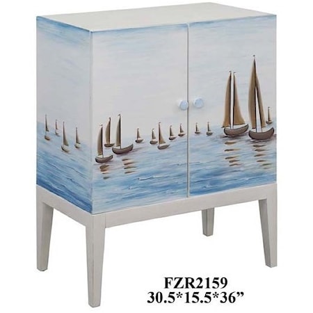 Harbor View 2 Door Sailboat Cabinet